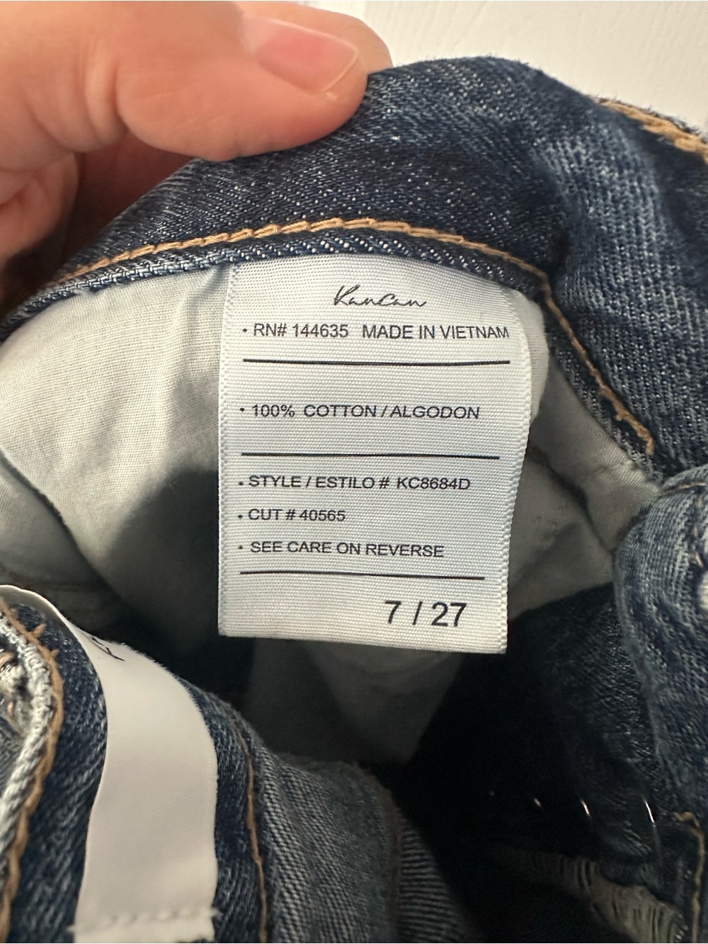 Kancan High Rise Buttonfly Straight Fit Size 27 - Picture 4 of 4